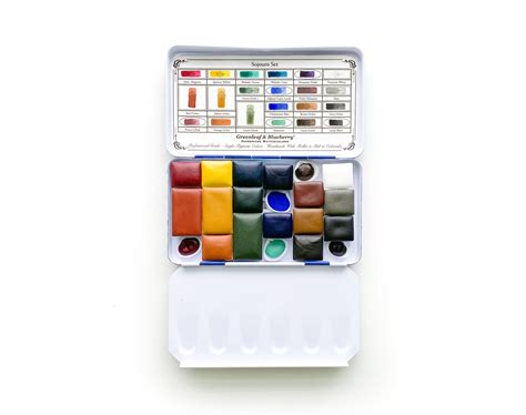 bijou metal box watercolor travel set|Sojourn Bijoux Set Watercolor Palette, Full Pans, Half.